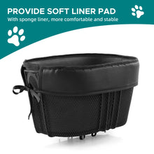 Dog Bike Basket with Safety Strap and Sponge Liner