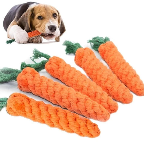 Carrot Shaped Cotton Rope Chew Toy