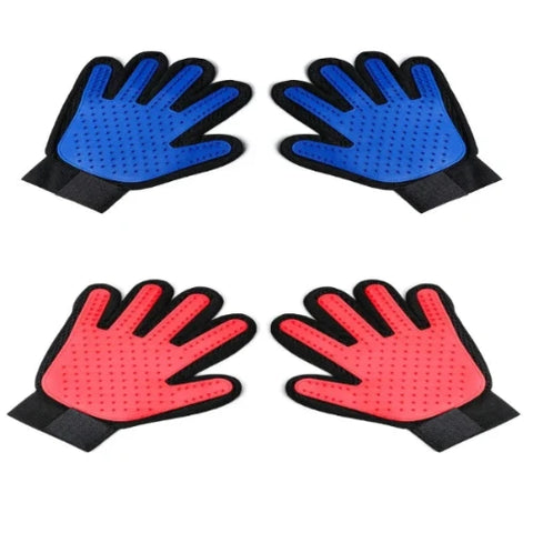 Silicone Pet Grooming Gloves for Cats & Dogs Hair Removal