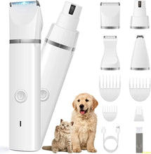 Dog Clippers Grooming Kit – Low Noise, Cordless Hair Clipper & Nail Grinder