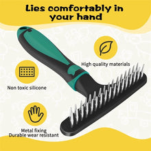 Professional Pet Grooming Brush & Undercoat Rake for Long Hair