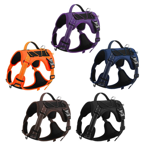 Reflective Tactical Dog Harness Vest with Leash, for Large Dogs