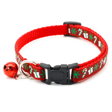 Christmas Themed Pet Collar with Bell Adjustable Buckle