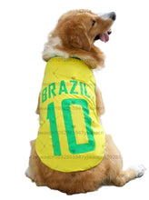 Brazil Football Dog Costume Vest
