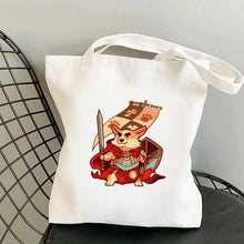 Corgi Print Canvas Shopper