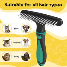 Professional Pet Grooming Brush & Undercoat Rake for Long Hair