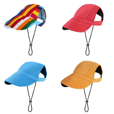 Adjustable Dog Baseball Cap with Ear Holes