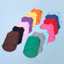Plain Pure Cotton Vest Pet Shirts