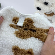 Warm Fleece Dog Pajamas with Bear Pattern