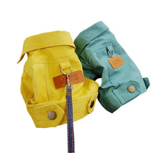 Spring Denim Coat with Leash Ring for Dogs