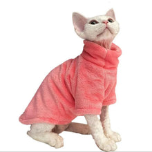 Warm Sphynx Cat Turtleneck Coat