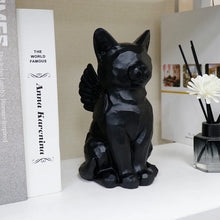 Black Cat Angel Cremation Urn