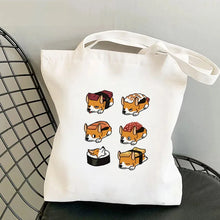Corgi Print Canvas Shopper