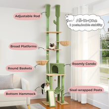 Adjustable Cat Tree with Condo Hammock