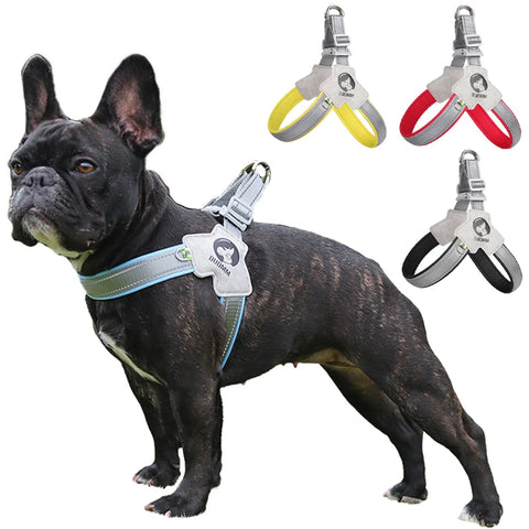 Reflective Saddle Dog Harness - Breathable, Adjustable Fit for Small & Medium Dogs