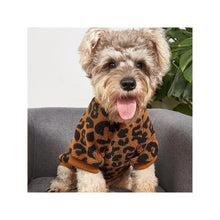 Leopard Print Winter Sweater for Dogs