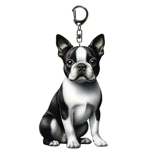 Acrylic Inspired Dog Pendant Keychain