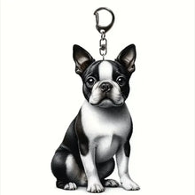 Acrylic Inspired Dog Pendant Keychain