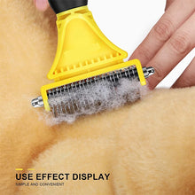 Stainless Steel Pet Grooming Brush & Dematting Rake for Dogs & Cats