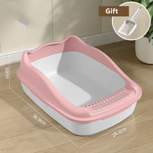 Semi-Closed Cat Litter Box with Scoop