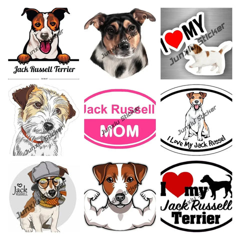 Jack Russel Vinyl Decal Dog Stickers