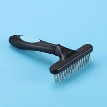 Dog Rake Deshedding Brush Double Row for Short & Long Hair