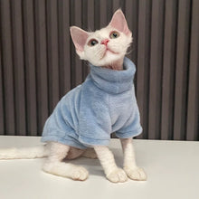 Warm Sphynx Cat Turtleneck Coat