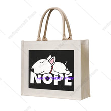 Staffy Print Large Capacity Tote Bag