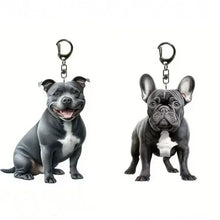 Acrylic Inspired Dog Pendant Keychain