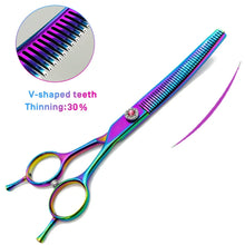 Colorful Dog Curved Thinning Shears