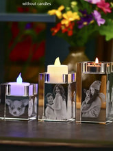 Customised Pet Photo Crystal Candle Holder