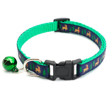 Christmas Themed Pet Collar with Bell Adjustable Buckle