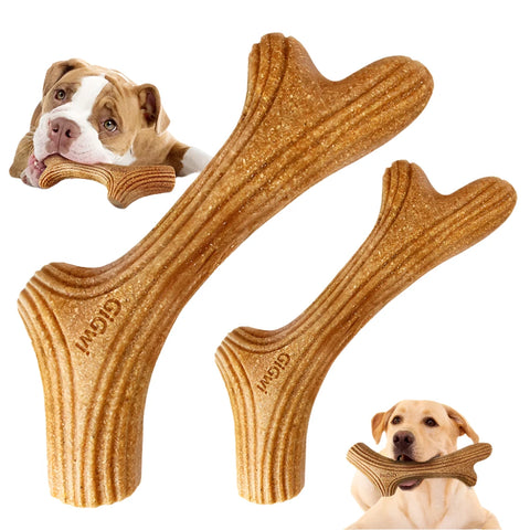 Durable Wooden Deer Antler Dog Chew Toy for Large Aggressive Chewers