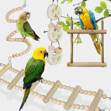 8pc Parrot Toy Set with Swings Bells