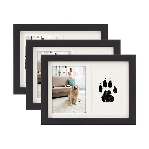 Wooden Pet Pawprint Photo Frame