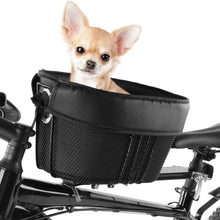 Dog Bike Basket with Safety Strap and Sponge Liner