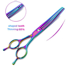 Colorful Dog Curved Thinning Shears