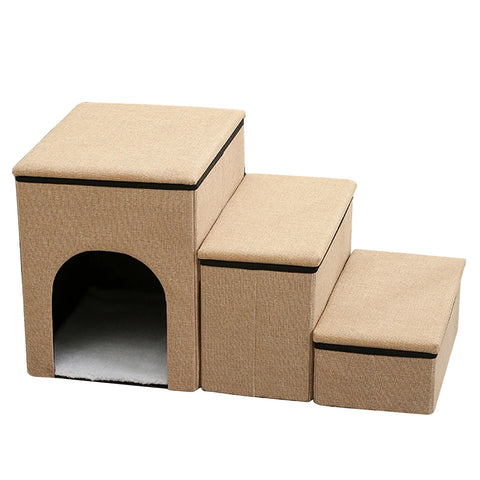 Folding Pet Stairs with Storage Box