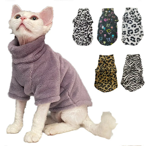 Winter Hairless Cat Sweater & Warm Clothes