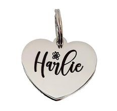 Stainless Heart-shaped Pet ID Tag