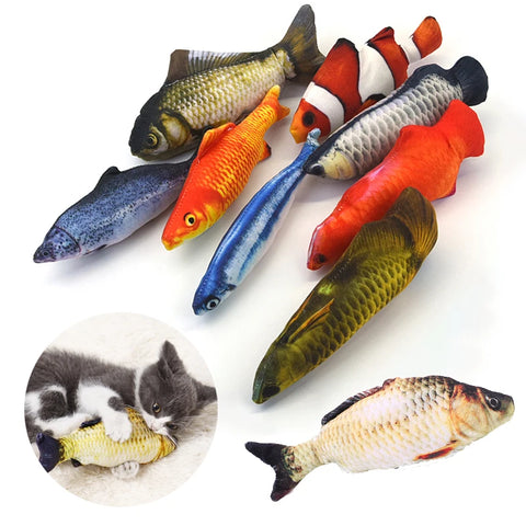 Fish Plush Stuffed Pillow Cat Toy