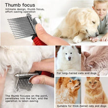 Dematting Fur Rake Comb for Dogs and Cats