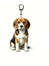 Acrylic Inspired Dog Pendant Keychain