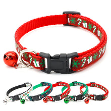 Christmas Themed Pet Collar with Bell Adjustable Buckle