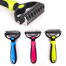 Pet Grooming Brush Double Sided Undercoat Rake & Dematting Comb