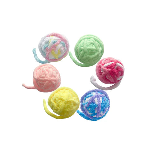 Colorful Yarn Balls with Bell Sounds