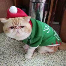 Christmas Sphynx Cat Hooded Sweater – Winter Pet Costume