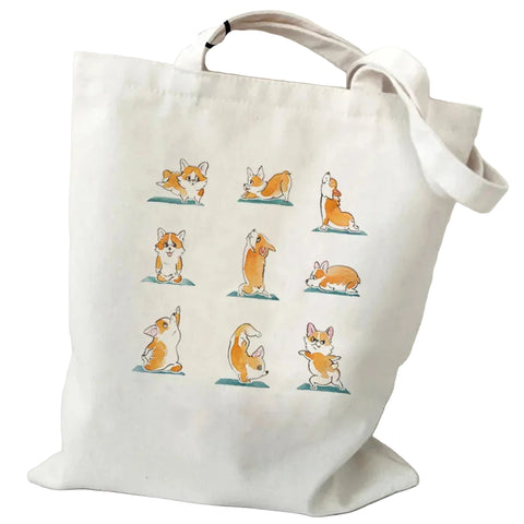 Corgi Fabric Reusable Shopping Bag