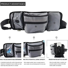 Dog Training Waist Bag with Treat and Water Bowl Pocket
