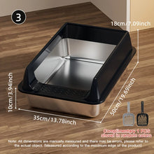 Large Stainless Steel Cat Litter Box